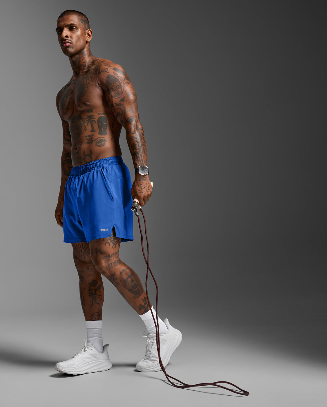 2XU Men's Aero 5 Inch Shorts | Surf/Silver Reflective