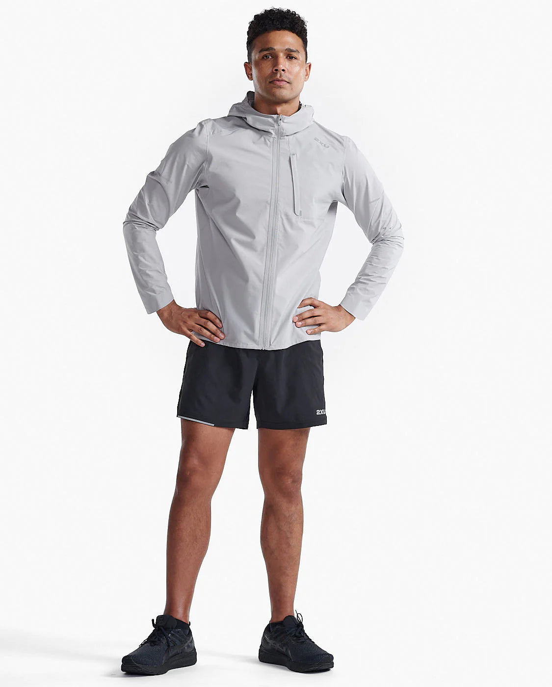 2XU Men's Ignition Shield Jacket | Harbor Mist/Silver Reflective