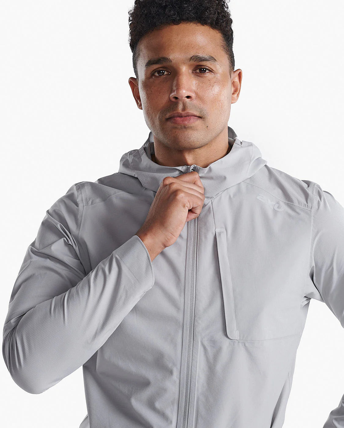 2XU Men's Ignition Shield Jacket | Harbor Mist/Silver Reflective