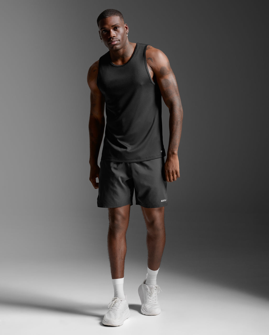 2XU Mens Aero Mesh Tank | Black