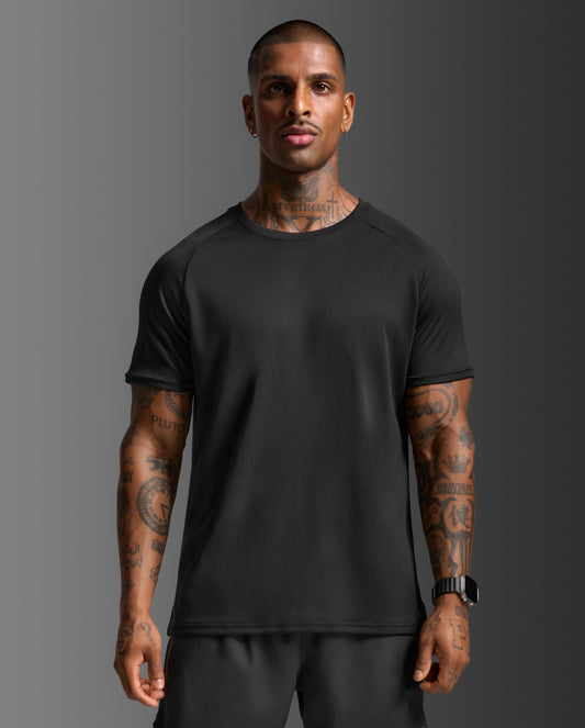 2XU Men's Aero Tee | Black/Silver Reflective