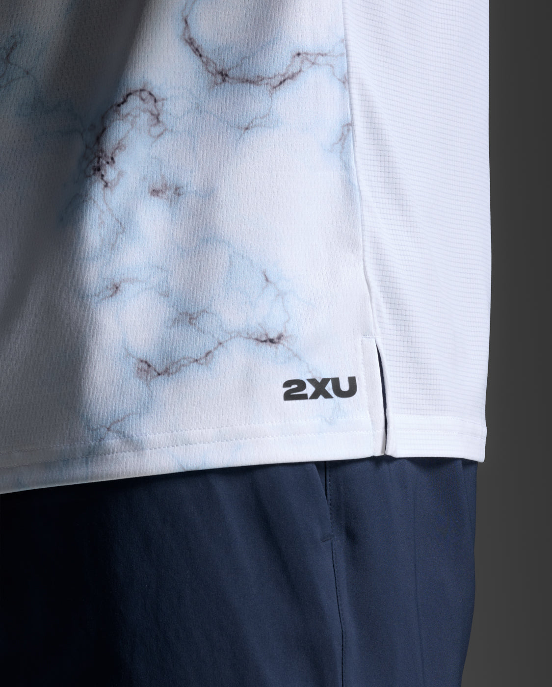 2XU Men's Aero Tee | Blue Marble/Black Reflective