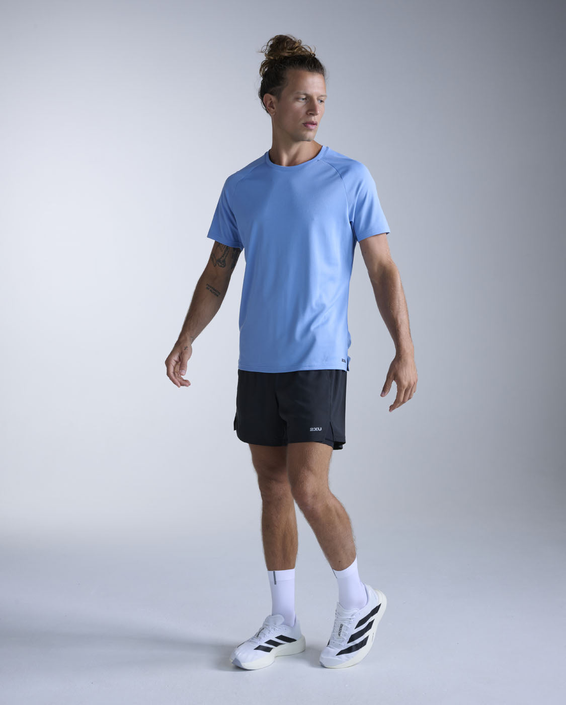 2XU Men's Aero Tee | Silverlake Blue/Black Reflective