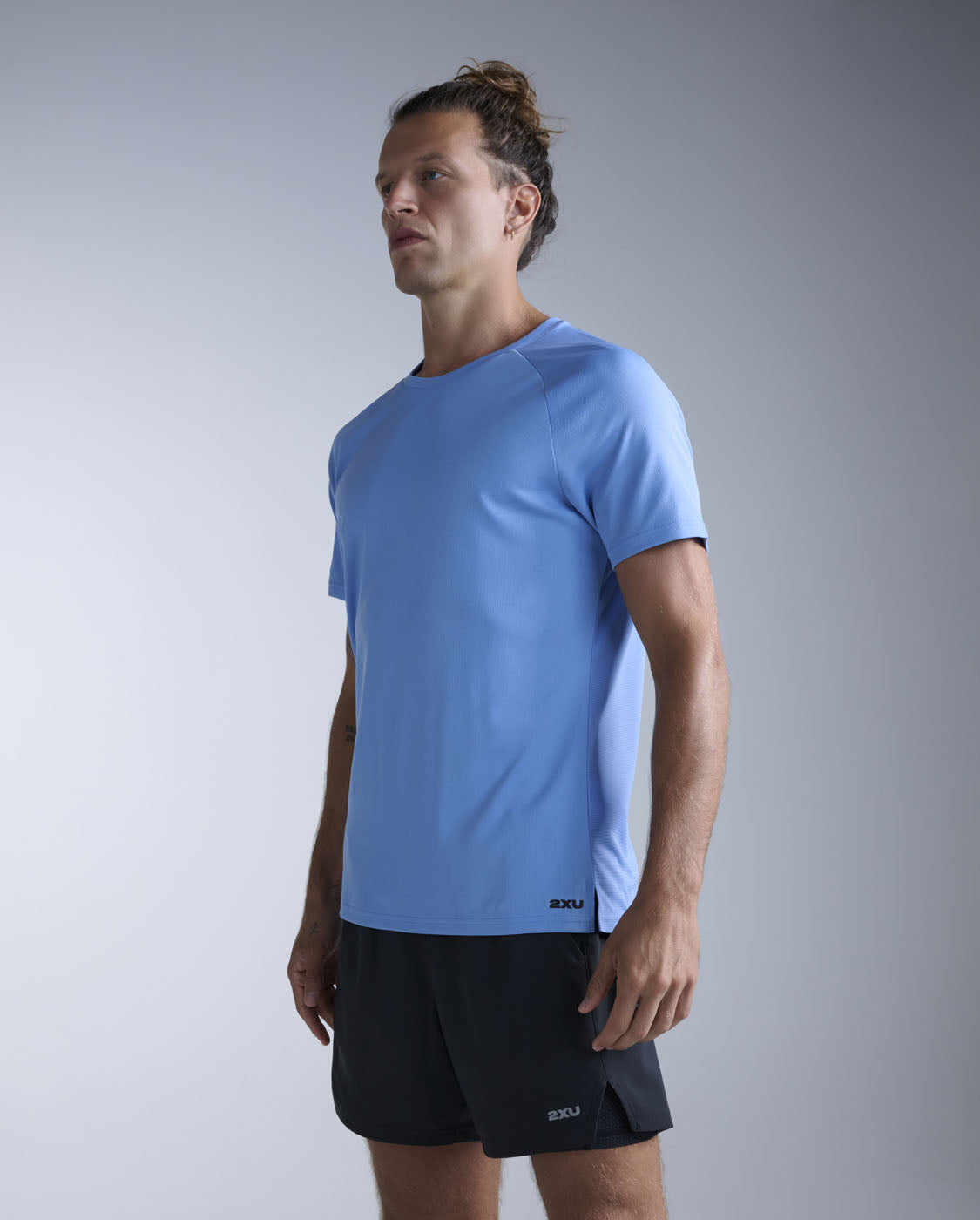 2XU Men's Aero Tee | Silverlake Blue/Black Reflective