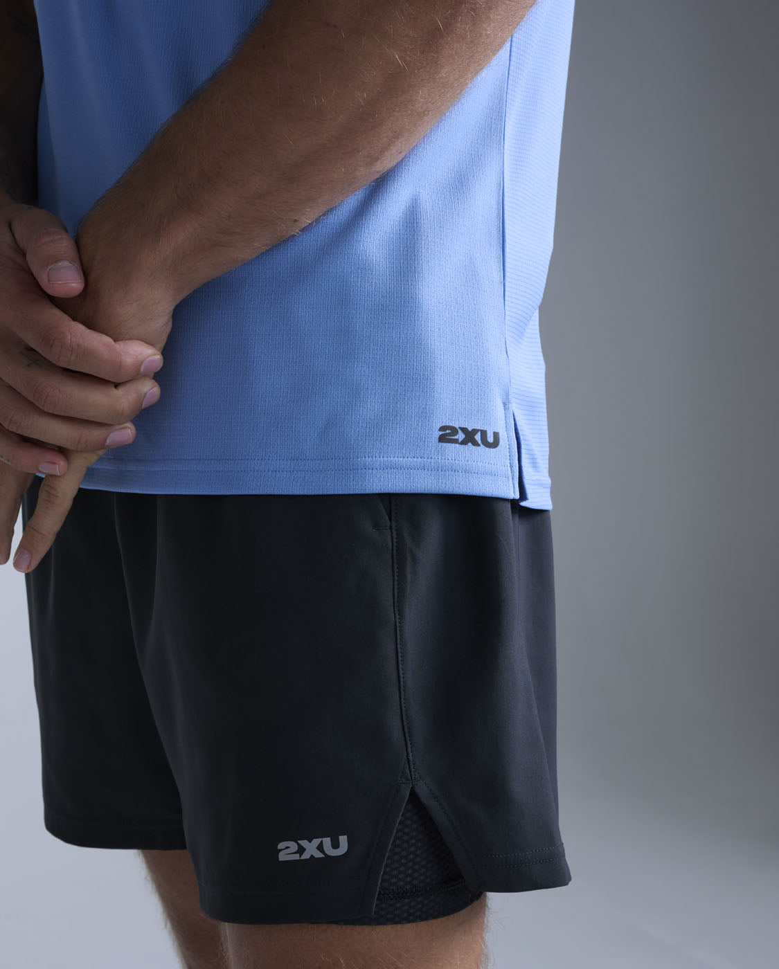 2XU Men's Aero Tee | Silverlake Blue/Black Reflective
