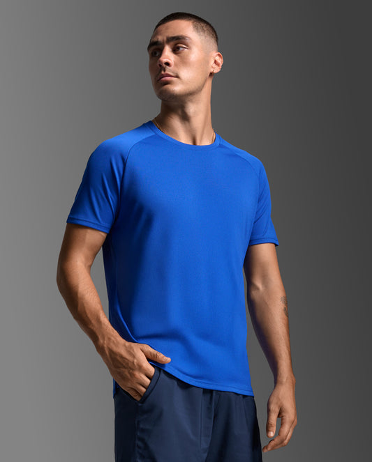 2XU Men's Aero Tee | Surf/Silver Reflective