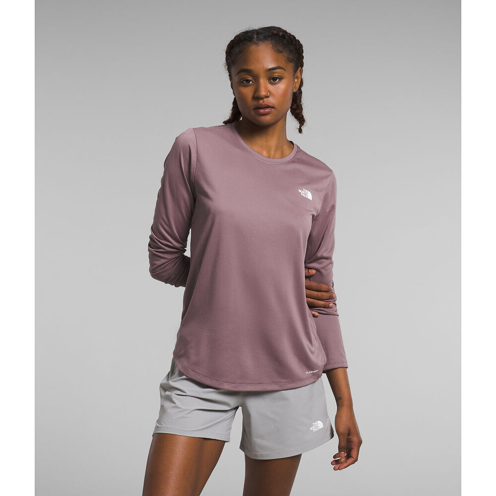 The North Face Women's Elevation Long Sleeve Tee | Fawn Grey | Final Sale