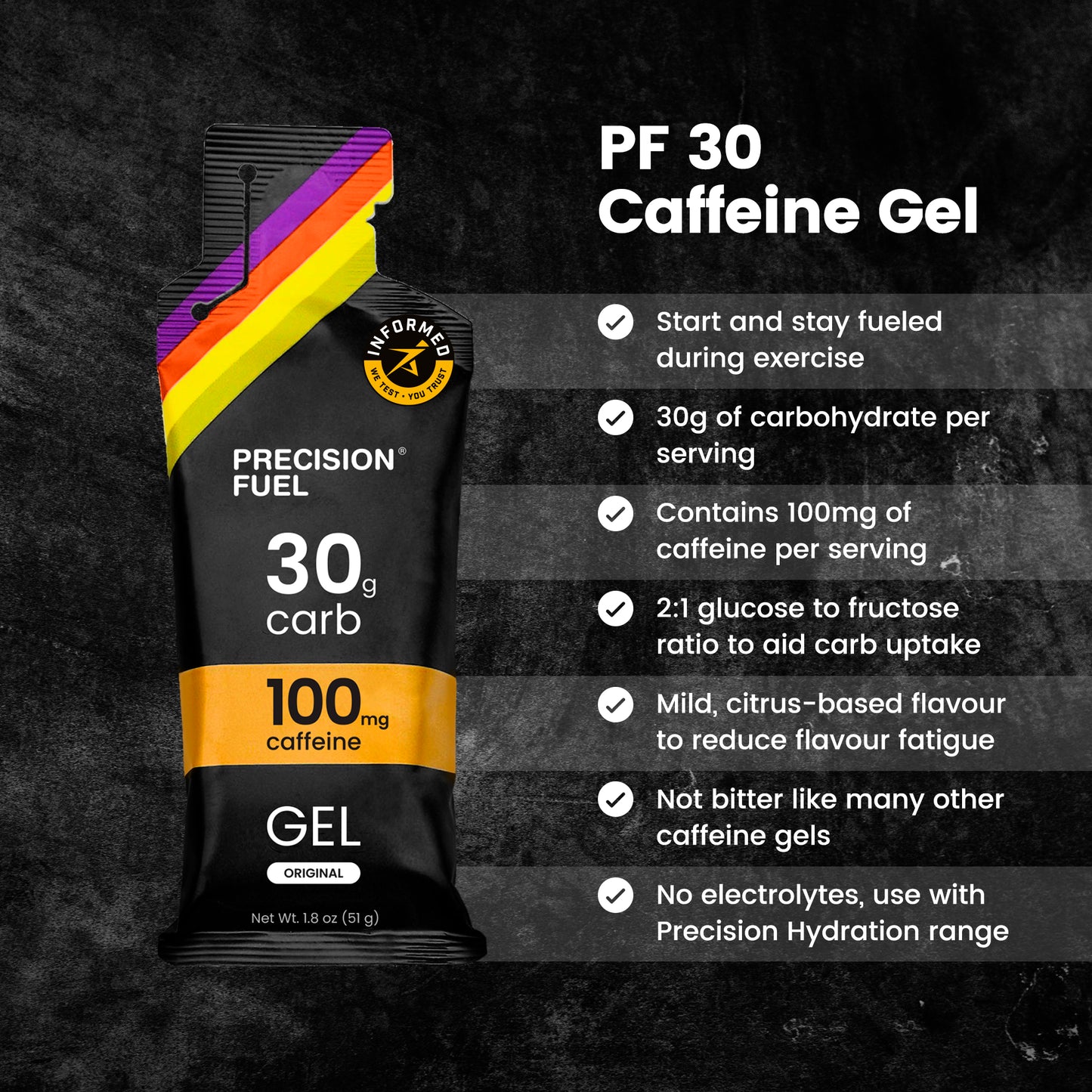 Precision Fuel & Hydration PF 30 Caffeine Gel | Assorted