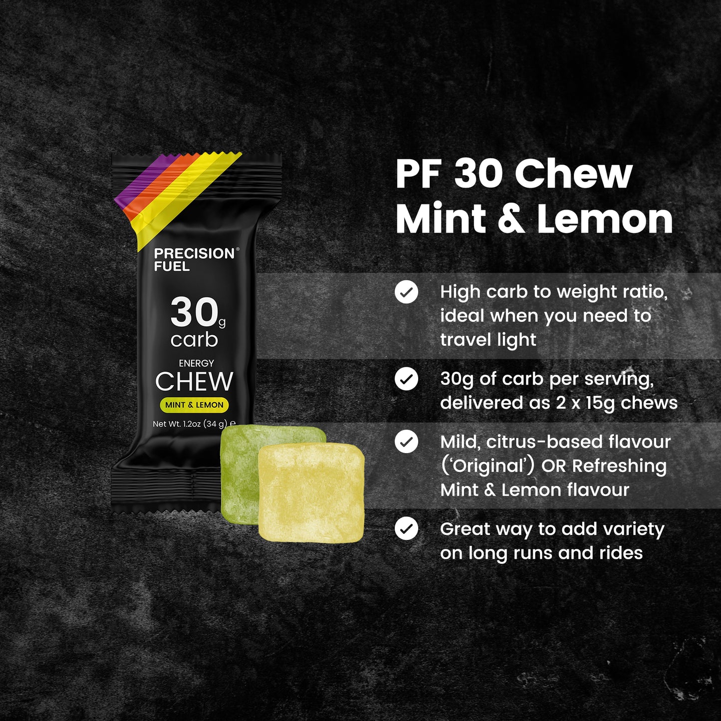 Precision Fuel & Hydration PF 30 Energy Chew Mint & Lemon