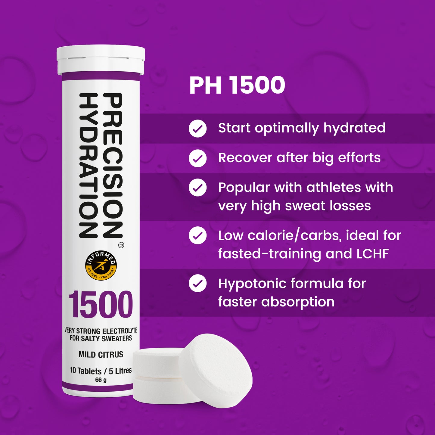 Precision Fuel & Hydration PH 1500 Electrolyte Tablet