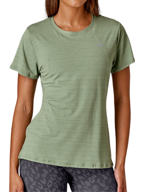 Running Bare Always Crew Workout Tee | Palm