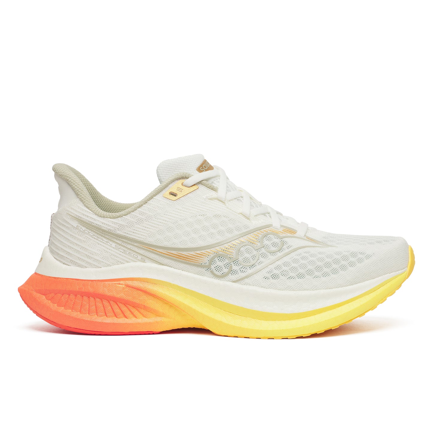 Saucony Men's Endorphin Speed 5 | Wide Fitting | Ivory/Fire