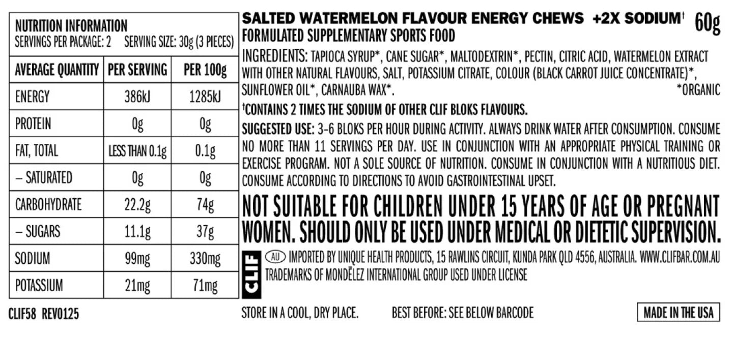 CLIF® BLOKS™ Energy Chews + Sodium
