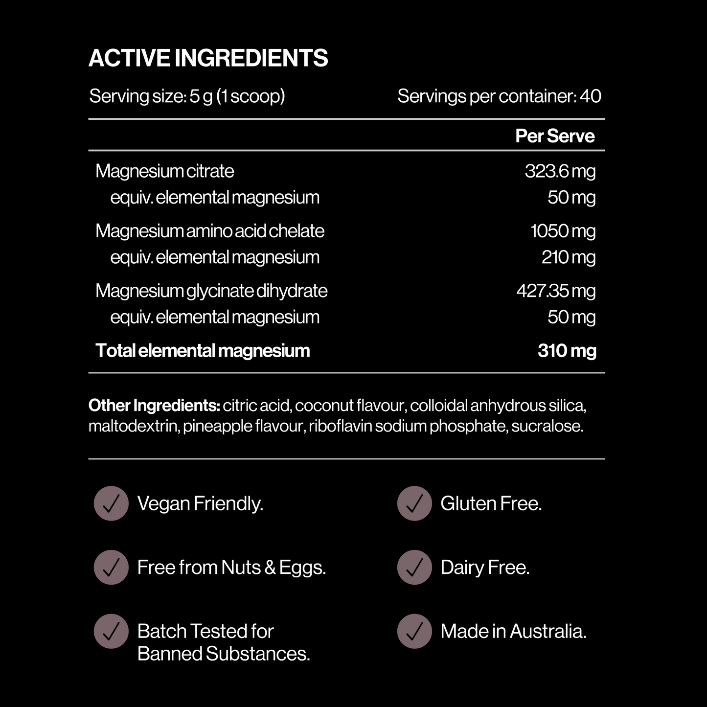 PILLAR Performance Triple Magnesium Tablets