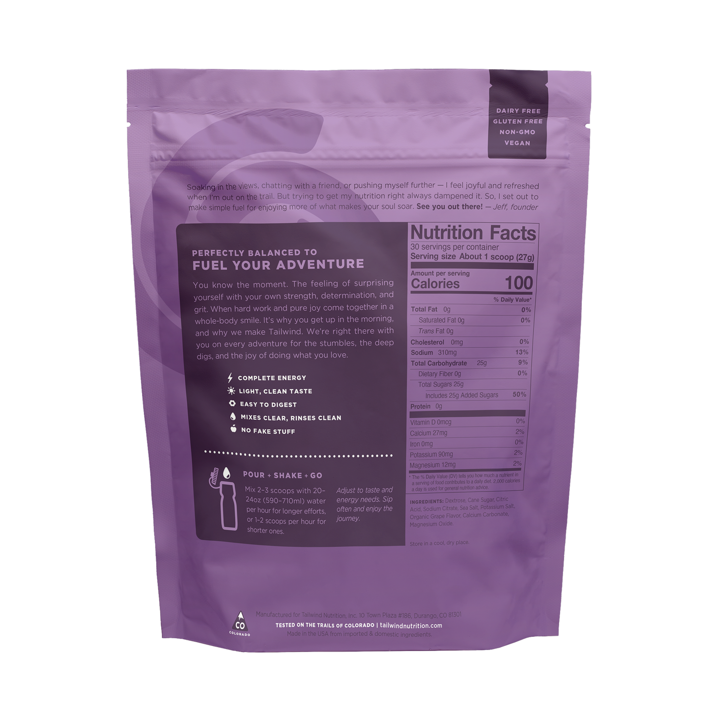 Tailwind Nutrition Non-Caffeinated Endurance Fuel