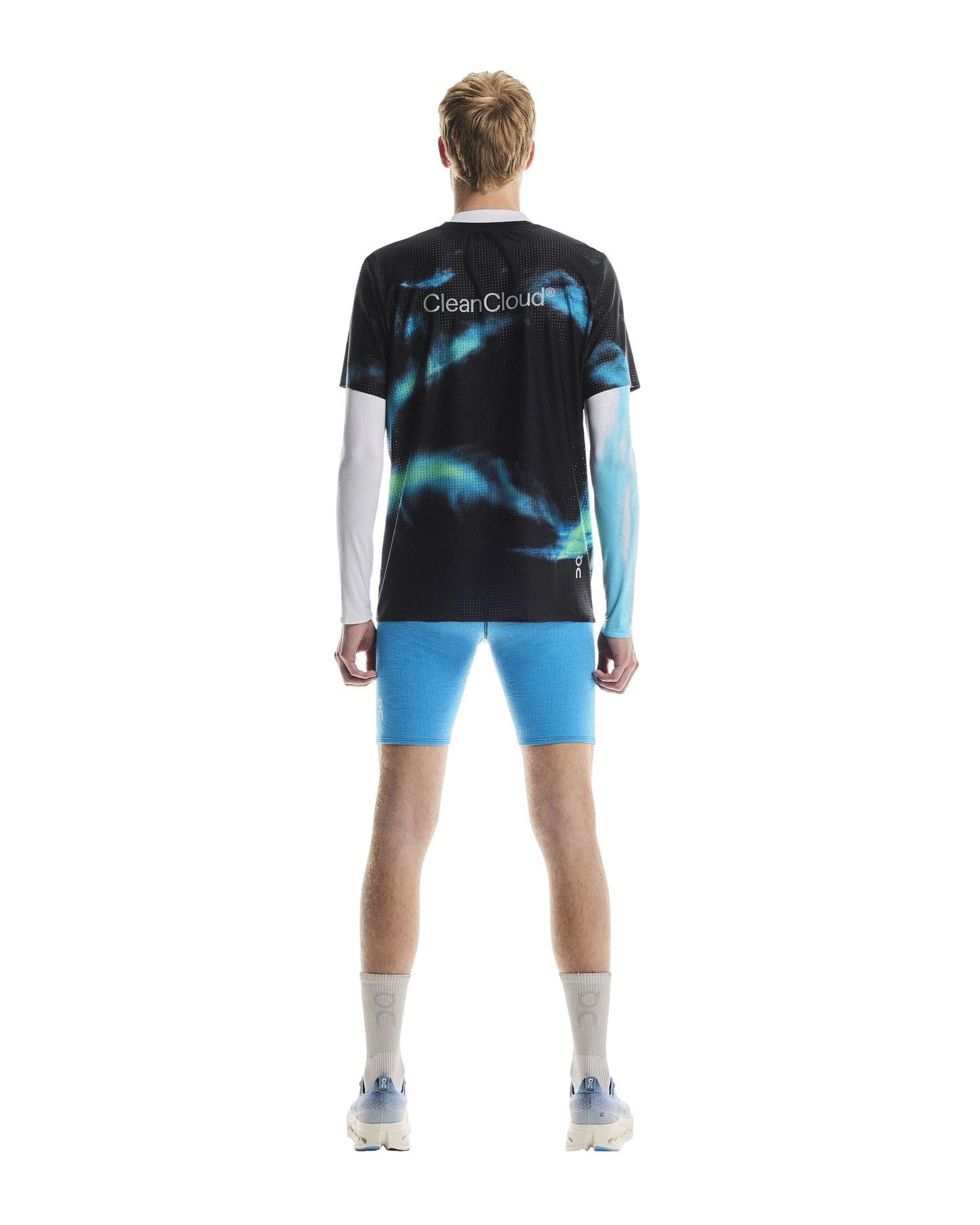 On Running Men's Pace Mesh Tee | Black/Horizon