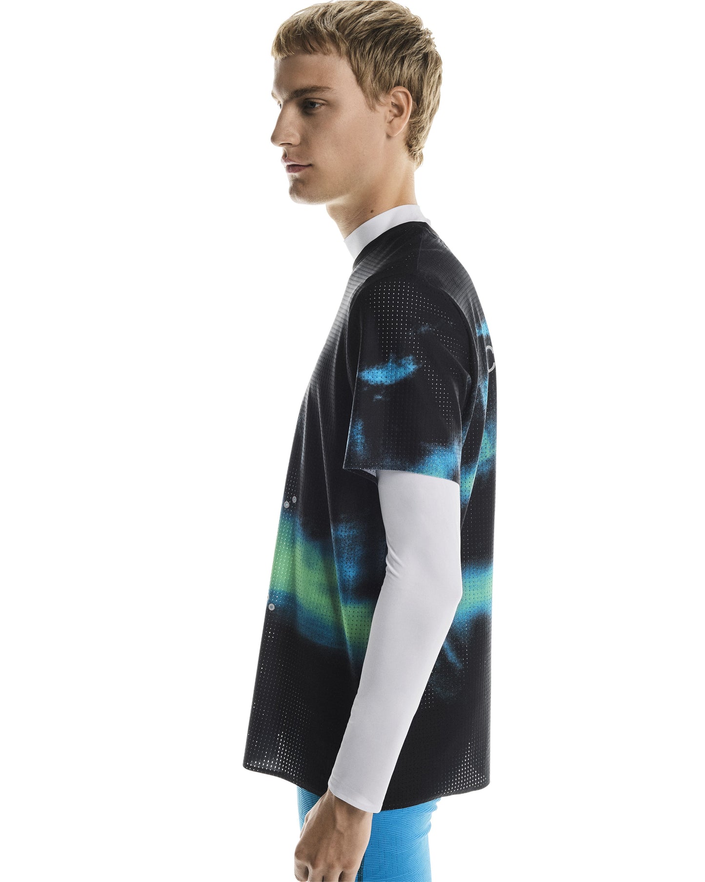 On Running Men's Pace Mesh Tee | Black/Horizon
