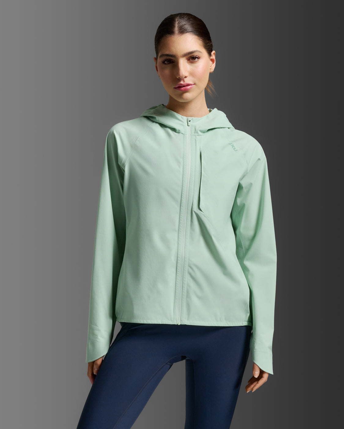 2XU Women's Ignition Shield Waterproof Jacket | Digital Mint/Digital Mint Reflective