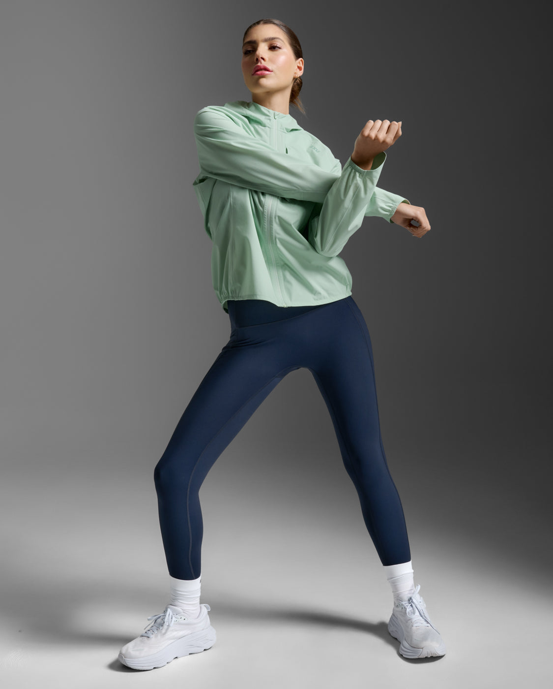 2XU Women's Ignition Shield Waterproof Jacket | Digital Mint/Digital Mint Reflective