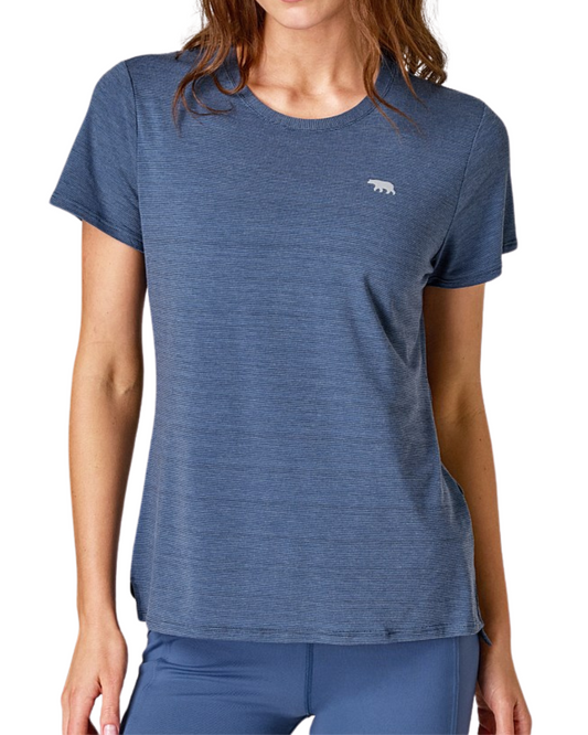 Running Bare Always Crew Workout Tee | Waterfall