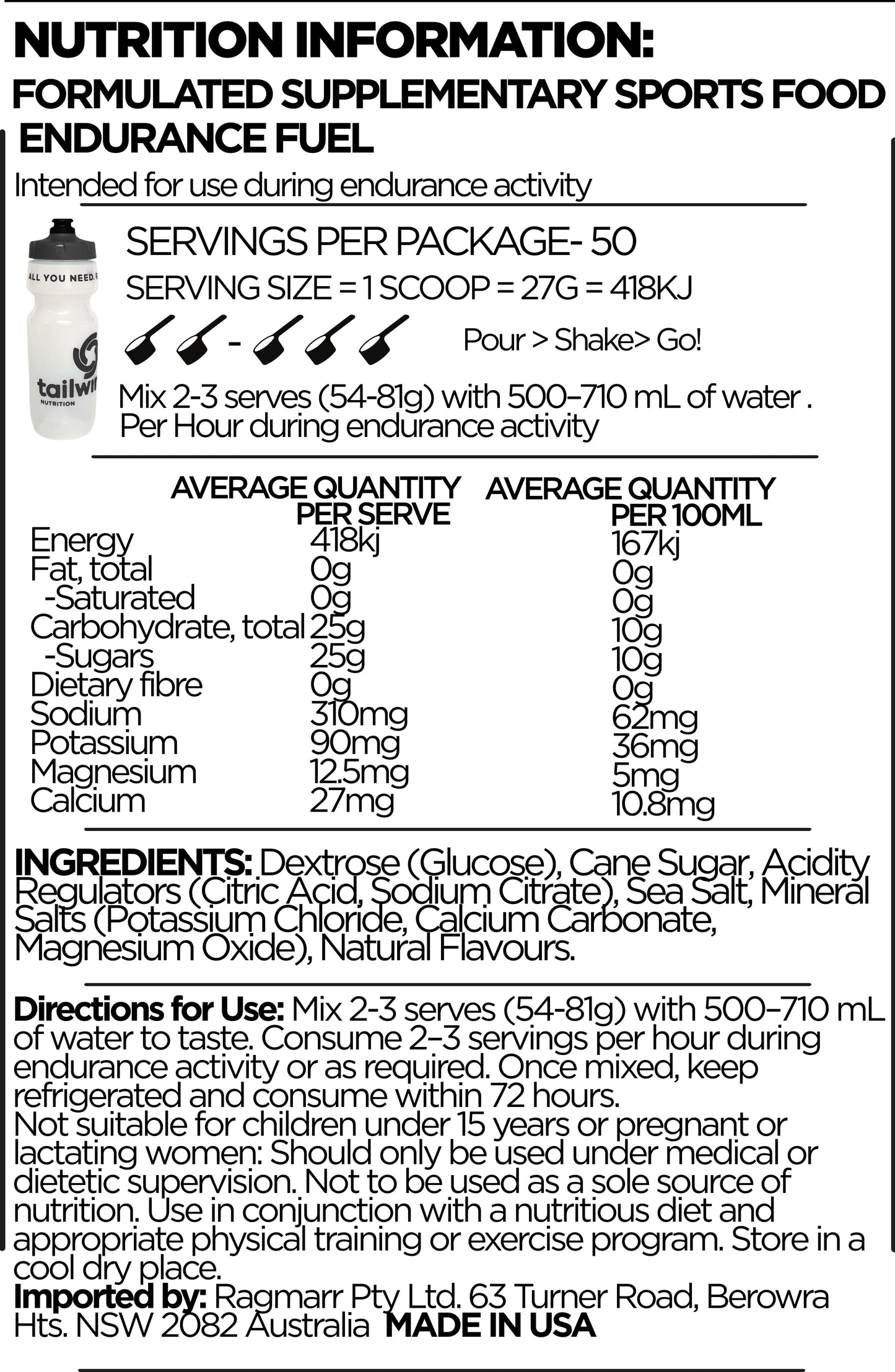 Tailwind Nutrition Caffeinated Endurance Fuel