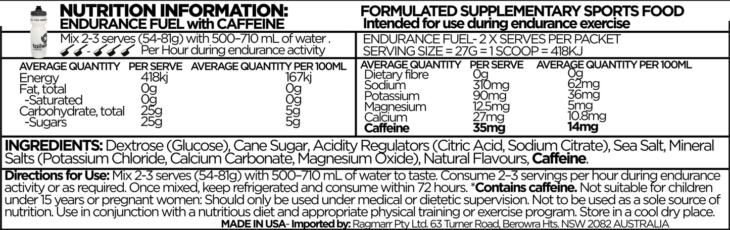 Tailwind Nutrition Caffeinated Endurance Fuel