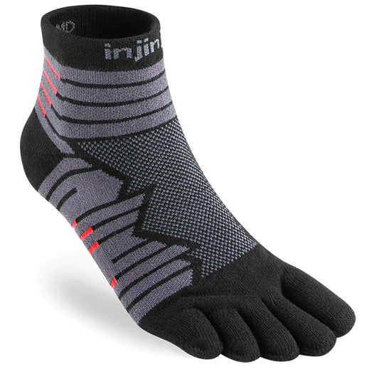 Injinji Ultra Run Mini-Crew Socks | Onyx