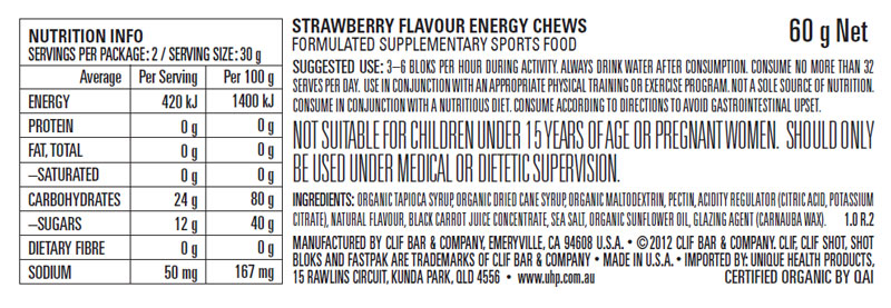 CLIF® BLOKS™ Energy Chews | Strawberry